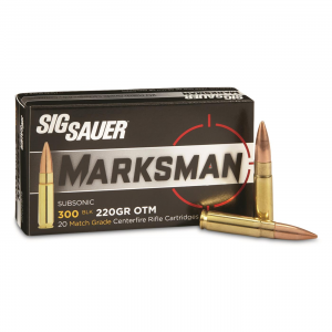  Marksman Subsonic 300 BLK Sierra MatchKing Open Tip Match 220 Grain 20 Rounds Ammo