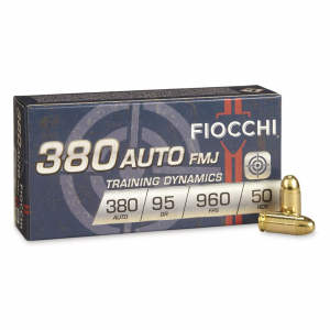 Fiocchi Shooting Dynamics .380 ACP FMJ 95 Grain 50 Rounds