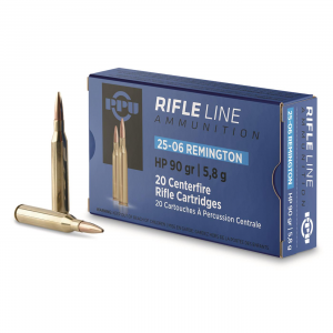 PPU Rifle Line .25-06 Remington HP 90 Grain 20 Rounds