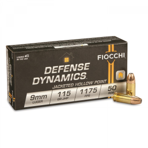 cchi Defense Dynamics 9mm JHP 115 Grain 50 Rounds Ammo