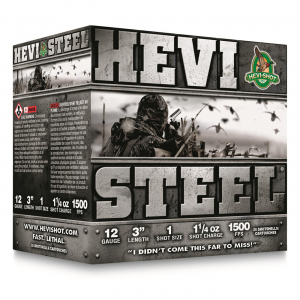 I-Shot HEVI-Steel 12 Gauge 3 Inch 1 1/4 Oz. Shotshells 25 Rounds Ammo