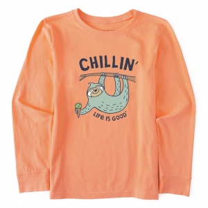 Life is Good Kids' Chillin Sloth Long Sleeve Crusher Shirt
