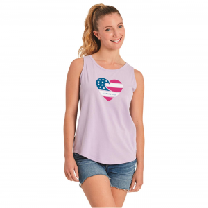 Life Is Good Women's Americana Wave Heart High-Low Crusher Tank Top Shirt