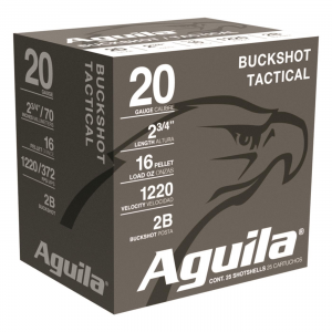 ila High-Velocity Buckshot 20 Gauge 2 3/4 Inch #2 Buck 25 Rounds Ammo