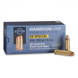 PPU .38 Special FMJ 130 Grain 50 Rounds