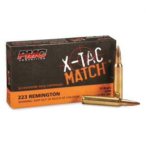  X-Tac Match .223 Remington OTM 77 Grain 20 Rounds Ammo