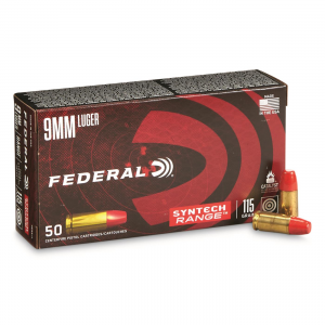 eral American Eagle Syntech 9mm Luger TSJ 115 Grain 50 Rounds Ammo