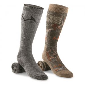 Realtree Men's Merino Wool Blend Boot Socks 2 Pairs