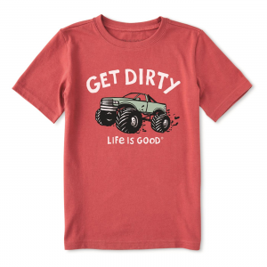 Life is Good Kids Lets Get Dirty Truck Crusher Tee