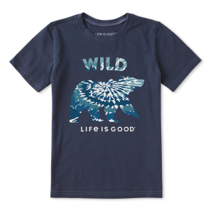 Life is Good Kids' Tie Dye Wild Bear Crusher Tee