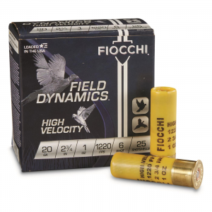 Fiocchi High Velocity 20 Gauge 2 3/4 inch 1 oz. 25 Rounds