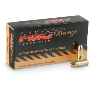  Bronze 9mm FMJ 115 Grain 50 Rounds Ammo