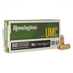 ington UMC Handgun 9mm MC 115 Grain 50 Rounds Ammo