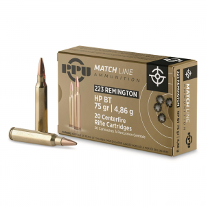 PPU Match Line .223 Remington HPBT 75 Grain 20 Rounds