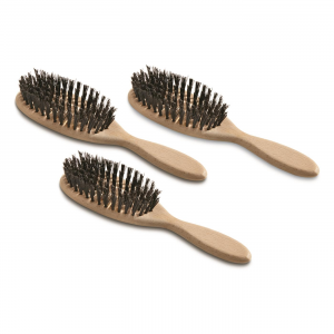 French Military Surplus Wood Handled Hair Brushes 3 Pack New