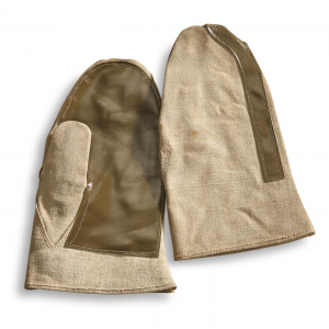 Italian Military Surplus Leather Palm Canvas Mitts New