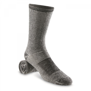 HuntRite Men's Merino Wool Blend Crew Socks 3 Pairs