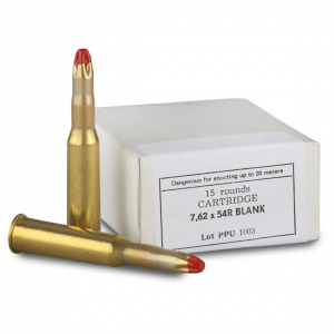 PPU 7.62x54R Extended Blank Ammo 15 Rounds