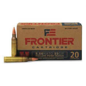 nady Frontier Cartridge 5.56x45mm NATO 55 Grain HP Match 20 Rounds Ammo