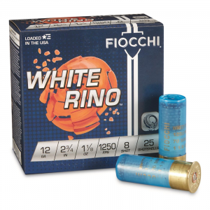 Fiocchi White Rino 12 Gauge 2 3/4 inch Shell 1 1/8 oz. 25 Rounds