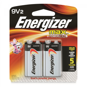 Energizer MAX Alkaline 9V Batteries 2 Pack