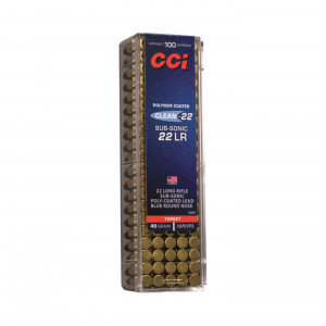  Clean-22 Subsonic .22LR Poly-coated LRN 40 Grain 100 Rounds Ammo