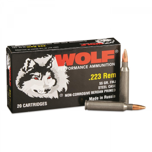 f .223 Remington 55 Grain FMJ 20 Rounds Ammo