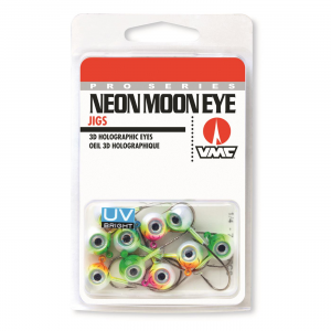 VMC UV Neon Moon Eye Jigs 10 Pack