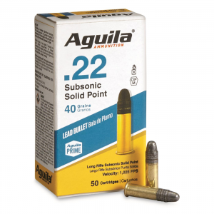 ila Subsonic Solid Point .22LR LRN 40 Grain 50 Rounds Ammo