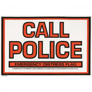 U.S. Municipal Surplus Call Police Emergency Distress Signs 4 Pack New