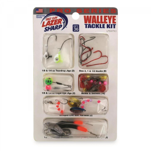 Eagle Claw Lazer Sharp Walleye Tackle Kit 36 Pieces