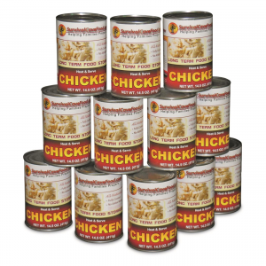 Survival Cave Food Canned Chicken 12 Pack 14.5-oz. Cans