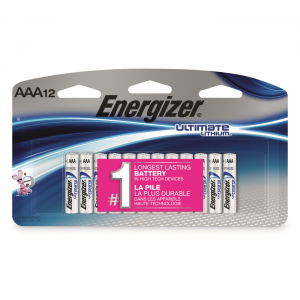 Energizer Ultimate Lithium AAA Batteries 12 Pack