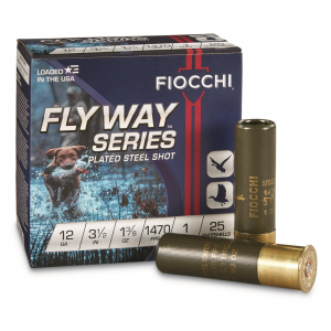 Fiocchi Flyway Plated Steel 12 Gauge 3 1/2 inch 1 3/8 oz. 25 Rounds