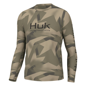 HUK Men's Icon X Geo Spark Long Sleeve Shirt