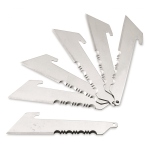 Outdoor Edge 2.5 inch 50% Serrated Utility Blade Pack Stainless 6 Pack