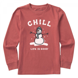 Life Is Good Kid's Chill Snowman Crusher Long Sleeve