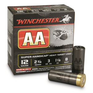 chester AA Shotshells 12 Gauge 2 3/4 Inch Shell 1 1/8 Oz. Shot Weight 250 Rounds Ammo