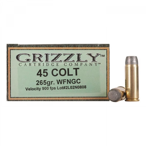 Grizzly Cartridge Co. Cast Performance .45 Colt LWFN-GC 265 Grain 20 Rounds