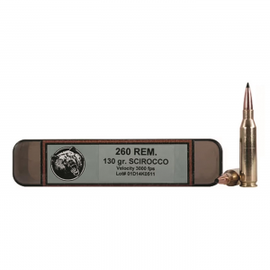 Grizzly Cartridge Co. .260 Rem. Swift Scirocco Polymer-Tip BT 130 Grain 20 Rounds