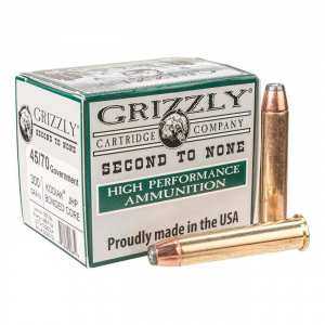 Grizzly Cartridge Co. High Performance .45-70 Government JHP 300 Grain 20 Rounds