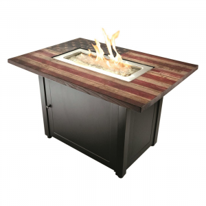 Endless Summer "The Americana" LP Gas Outdoor Fire Pit With American Flag Mantel