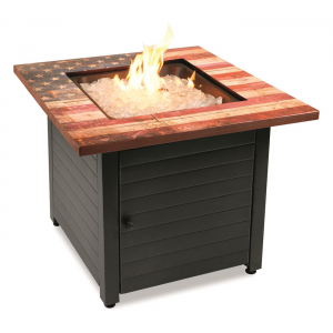 Endless Summer "The Liberty" LP Gas Outdoor Fire Pit with American Flag Mantel