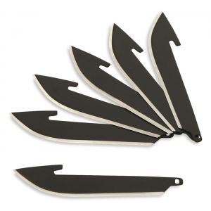 Outdoor Edge 2.5 inch Drop-Point Blade Pack Black Oxide 6 Pack