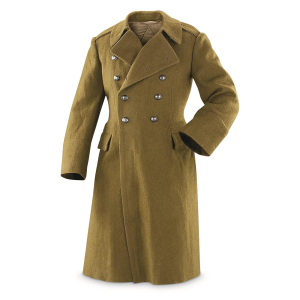 Romanian Military Surplus Wool Trench Coat Used