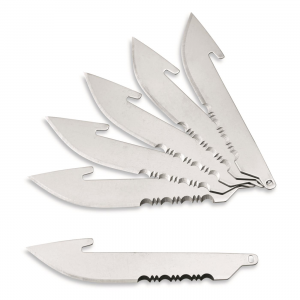 Outdoor Edge 3 inch Half Serrated Drop-point Blade Pack Stainless 6 Pack