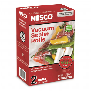 NESCO Vacuum Sealer Rolls 2 Pack 8 inch x 20'