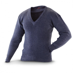 Italian Military Surplus Wool Sweater with Pass-through Epaulet Sections New
