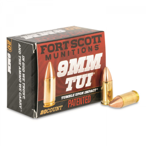 t Scott Tumble Upon Impact 9mm SCS 80 Grain 20 Rounds Ammo