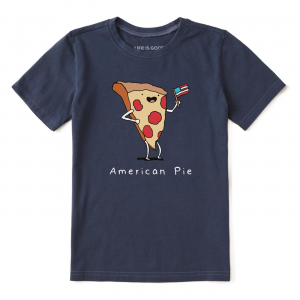 Life is Good Kids' American Pizza Pie Crusher Short Sleeve